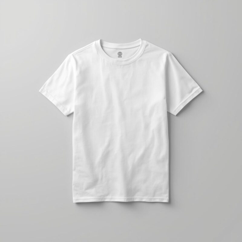 Polera blanca de algodón para personalizar con vinilo textil