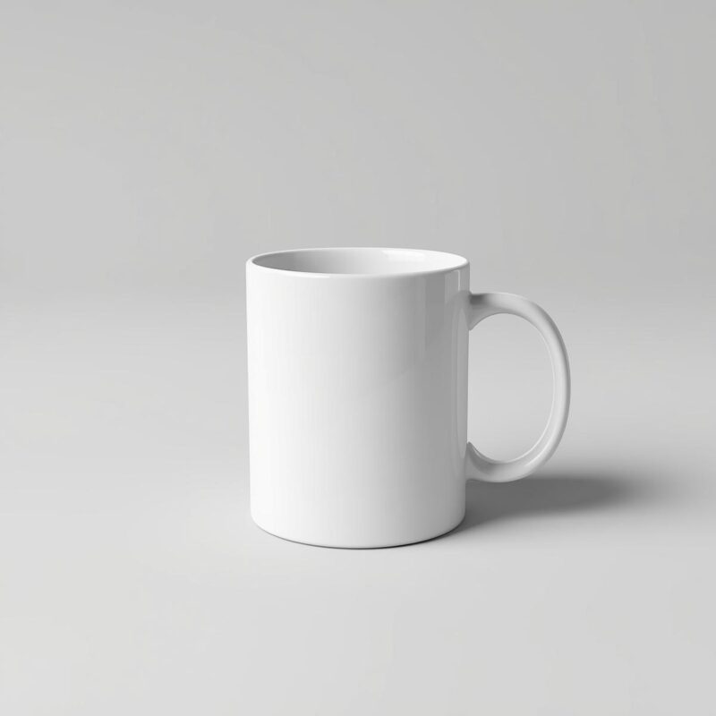 Taza blanca de 11 oz cilíndrica para personalización